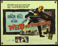 c470 WEB OF EVIDENCE half-sheet movie poster '59 Van Johnson, Vera Miles
