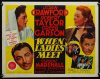 c476 WHEN LADIES MEET half-sheet movie poster '41 Joan Crawford, Garson