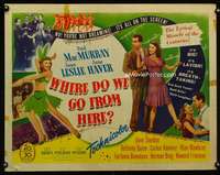 c477 WHERE DO WE GO FROM HERE half-sheet movie poster '45 WWII fantasy!