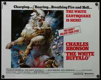 c480 WHITE BUFFALO half-sheet movie poster '77 Bronson, exotic Boris art!