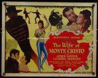 c481 WIFE OF MONTE CRISTO half-sheet movie poster '46 Edgar Ulmer, Aubert
