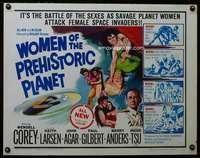 c485 WOMEN OF THE PREHISTORIC PLANET half-sheet movie poster '66 sexy!