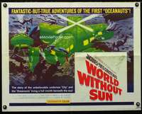c486 WORLD WITHOUT SUN half-sheet movie poster '65 Jacques-Yves Cousteau
