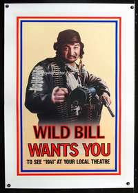 d068 1941 linen teaser one-sheet movie poster '79 Wild Bill wants YOU!