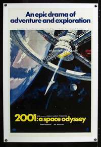 d069 2001 A SPACE ODYSSEY linen one-sheet movie poster '68 Stanley Kubrick