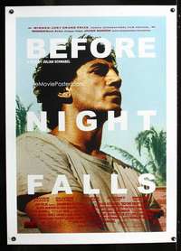 d101 BEFORE NIGHT FALLS linen one-sheet movie poster '00 Javier Bardem