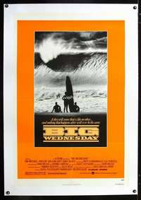 d113 BIG WEDNESDAY linen one-sheet movie poster '78 classic surfing movie!