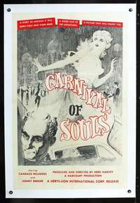 d139 CARNIVAL OF SOULS linen one-sheet movie poster '62 Germain horror art!