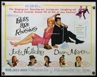 d047 BELLS ARE RINGING style B half-sheet movie poster '60 Holliday, Martin