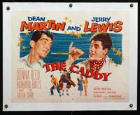 d049 CADDY linen half-sheet movie poster '53 Dean Martin & Lewis golfing!