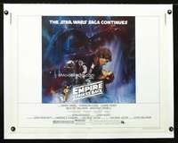 d051 EMPIRE STRIKES BACK linen half-sheet movie poster '80 George Lucas