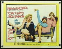 d028a SOME LIKE IT HOT style B half-sheet movie poster '59 Marilyn Monroe