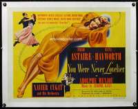 d022 YOU WERE NEVER LOVELIER linen style B half-sheet movie poster '42