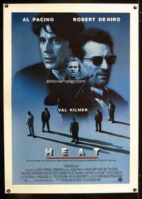 d242 HEAT linen one-sheet movie poster '95 Pacino, Robert De Niro, Kilmer