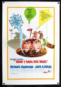 d259 HOW I WON THE WAR linen one-sheet movie poster '68 John Lennon, Crawford