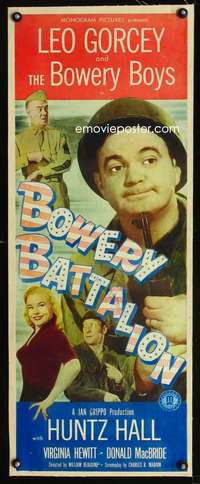 d035 BOWERY BATTALION linen insert movie poster '51 Bowery Boys