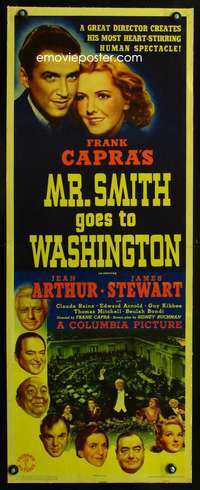 d003 MR SMITH GOES TO WASHINGTON linen insert movie poster '39 Capra