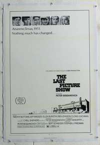 d294 LAST PICTURE SHOW linen one-sheet movie poster '71 Bogdonovich, Bridges