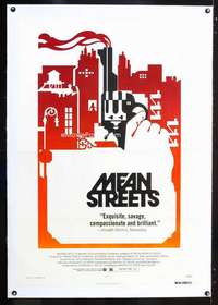 d323 MEAN STREETS linen one-sheet movie poster '73 Robert De Niro, Scorsese