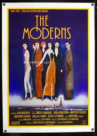 d334 MODERNS linen one-sheet movie poster '88 Alan Rudolph, Keith Carradine