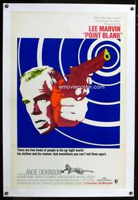 d375 POINT BLANK linen one-sheet movie poster '67 Lee Marvin, John Boorman