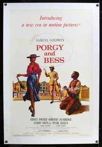 d376 PORGY & BESS linen one-sheet movie poster '59Sidney Poitier,Dandridge