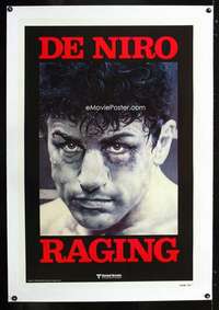 d379 RAGING BULL linen teaser one-sheet movie poster '80 De Niro, boxing!