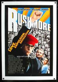 d397 RUSHMORE linen one-sheet movie poster '98 Jason Schwartzman, Bill Murray