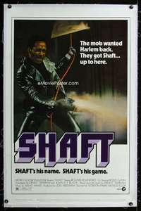 d402 SHAFT linen one-sheet movie poster '71 Richard Roundtree classic!