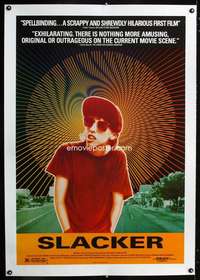 d410 SLACKER linen one-sheet movie poster '91 Richard Linklater, cool image!