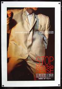 d427 STOP MAKING SENSE linen one-sheet movie poster '84 Demme, Talking Heads!