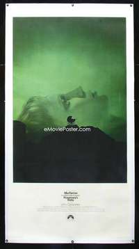 e038 ROSEMARY'S BABY linen three-sheet movie poster '68 Polanski, Mia Farrow