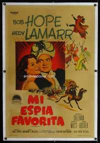 e414 MY FAVORITE SPY linen Argentinean movie poster '51 Hope, Lamarr