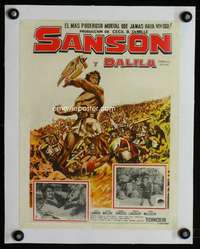 e425 SAMSON & DELILAH linen Argentinean 11x14 movie poster R59 Mature