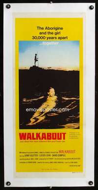 e127 WALKABOUT linen Australian daybill movie poster '71 Nicolas Roeg