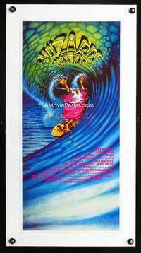 e128 WIZARDS OF THE WATER linen Australian daybill movie poster '80s wild!
