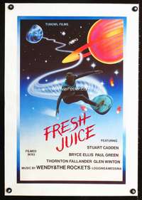 e110 FRESH JUICE linen Australian 15x24 movie poster '83 sci-fi surfing art!