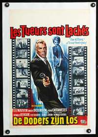 e359 KILLERS linen Belgian movie poster '64 Lee Marvin, Dickinson