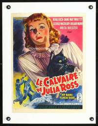 e365 MY NAME IS JULIA ROSS linen Belgian movie poster '45 Nina Foch