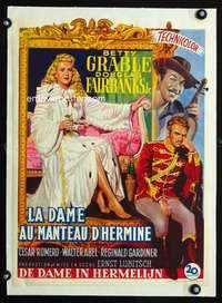 e379 THAT LADY IN ERMINE linen Belgian movie poster '48 Fairbanks