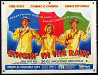 e098 SINGIN' IN THE RAIN linen advance British quad movie poster R2000