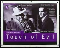 e104 TOUCH OF EVIL linen British quad movie poster R96 Orson Welles, Heston, Leigh