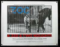 e106 ZED & TWO NOUGHTS linen advance British quad movie poster '85