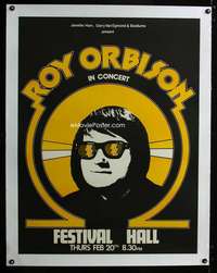 e048 ROY ORBISON IN CONCERT linen concert poster '75