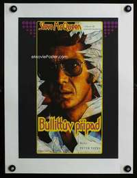 e178 BULLITT linen Czech movie poster '71 McQueen by Antonin Sladek!