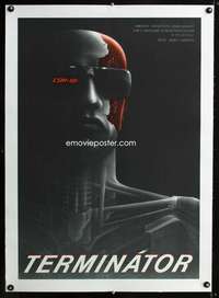 e172 TERMINATOR linen Czech 22x32 movie poster '90 cool different art!