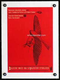 e189 THOSE MAGNIFICENT MEN IN THEIR FLYING MACHINES linen Czech movie poster '65