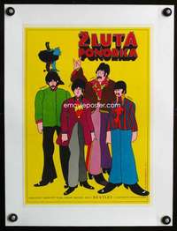 e191 YELLOW SUBMARINE linen Czech movie poster '68 Beatles by Sladek!