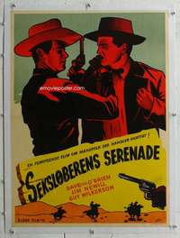 e450 SEKSLOBERENS SERENADE linen Danish movie poster '40sTexas Rangers