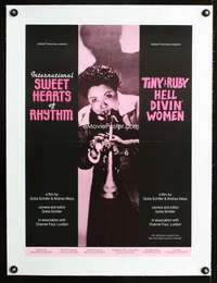 e082 INTERNATIONAL SWEETHEARTS OF RHYTHM/TINY & RUBY linen English 17x23 movie poster '80s